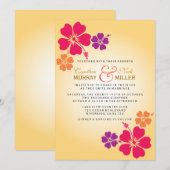 Luau / Hawaiiaanse bruiloft Kaart (Voorkant / Achterkant)