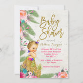 Luau Hawaiian Baby shower Invitation Kaart (Voorkant)