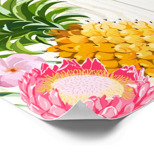 Luau Hawaiian Beach Rustic Wedding Banner Poster (Hoek)