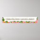Luau Hawaiian Beach Rustic Wedding Banner Poster (Voorkant)