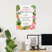 Luau Hawaiian Beach Rustic Wedding Vrijgezellenfee Poster (Thuiskantoor)