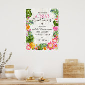 Luau Hawaiian Beach Rustic Wedding Vrijgezellenfee Poster (Keuken)