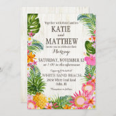 Luau Hawaiian Beach Rustieke bruiloft Kaart (Voorkant / Achterkant)