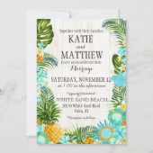 Luau Hawaiian Beach Rustieke bruiloft Kaart (Voorkant)