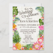 Luau Hawaiian Beach Rustieke Trouwdouche Kaart (Voorkant)