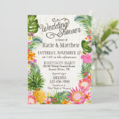 Luau Hawaiian Beach Rustieke Trouwdouche Kaart (Staand voorkant)