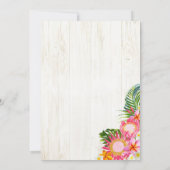 Luau Hawaiian Beach Rustieke Trouwdouche Kaart (Achterkant)