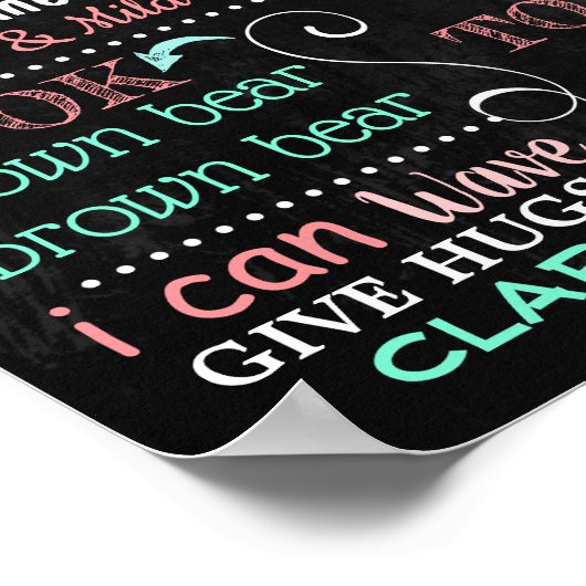 Luau Hawaiian First Birthday Party-bord Poster (Hoek)