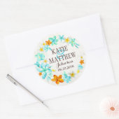 Luau Hawaiian Lei Rustic Beach Bruiloft Label (Envelop)