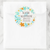 Luau Hawaiian Lei Rustic Beach Bruiloft Label (Tas)