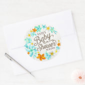 Luau Hawaiian Lei rustiek Baby shower Label (Envelop)