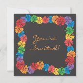 Luau Hawaiian Pool Party Invitation Card Kaart (Achterkant)