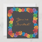 Luau Hawaiian Pool Party Invitation Card Kaart (Achterkant)