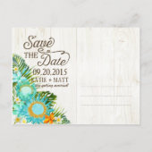 Luau Hawaiian Rustic Beach Save the Date Aankondigingskaart (Achterkant)