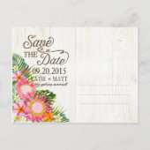 Luau Hawaiian Rustic Beach Save the Date Aankondigingskaart (Achterkant)