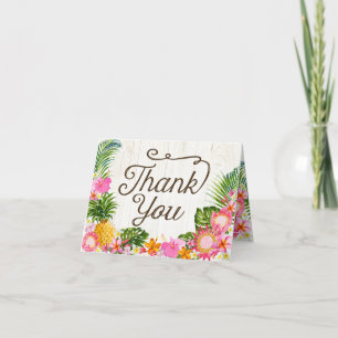 Luau Hawaiian rustieke strand dank u kaart