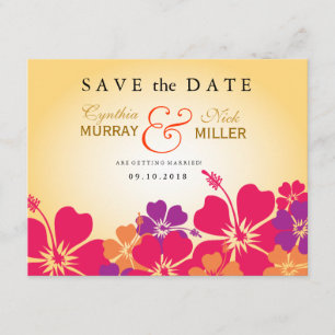 Luau / Hawaiian Save the Date Card