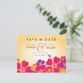 Luau / Hawaiian Save the Date Kaart (Staand voorkant)