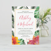 Luau Hawaiian Tropical Rehearsal Dinner Invitation Kaart (Staand voorkant)