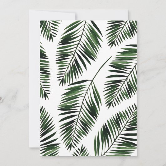 Luau Hawaiian Tropical Rehearsal Dinner Invitation Kaart (Achterkant)