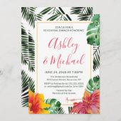 Luau Hawaiian Tropical Rehearsal Dinner Invitation Kaart (Voorkant / Achterkant)