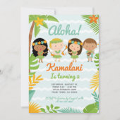 Luau Hawaiian Verjaardag Kaart (Voorkant)