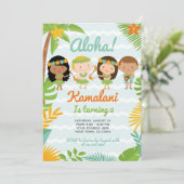 Luau Hawaiian Verjaardag Kaart (Staand voorkant)