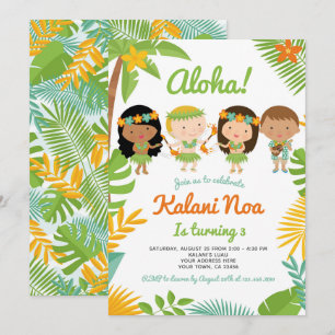 Luau Hawaiian Verjaardag Kaart