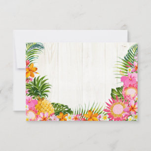 Luau Hawaiian Wedding Beach rustieke strand RSVP-k RSVP Kaartje