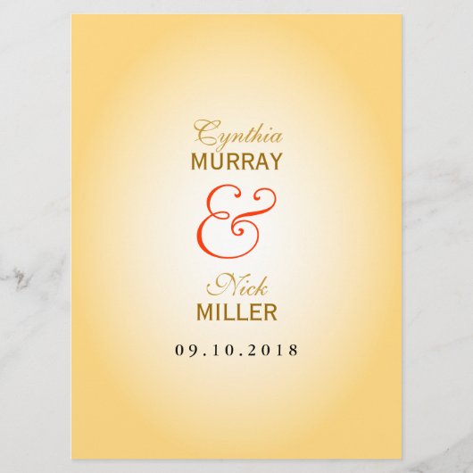 Luau / Hawaiian Wedding Menu (Achterkant)