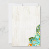 Luau Hawiian Beach Rustic Baby shower Kaart (Achterkant)