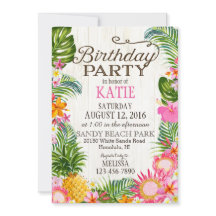 Luau Hawiian Beach Rustiek verjaardagsfeestje
