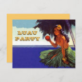 LUAU HULA DANCE PARTY INVITATION ~EZ TO CUSTOMIZE! KAART (Voorkant / Achterkant)