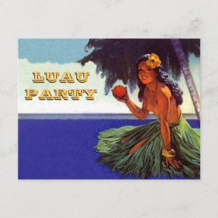 LUAU HULA DANCE PARTY INVITATION ~ SWEET SIXTEEN KAART