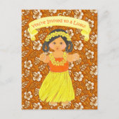 Luau Invitation Kaarten ~ Hawaii Hula Party (Voorkant)