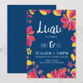 Luau Invite - Uitnodiging van de Hawaiiaanse tropi (Voorkant / Achterkant)
