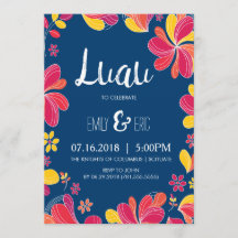 Luau Invite - Uitnodiging van de Hawaiiaanse tropi