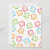 Luau Kids Birthday Party Invitation Kaart (Achterkant)