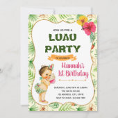 Luau kind verjaardagsfeestje uitnodiging (Voorkant)