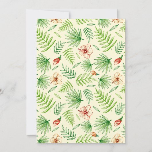 Luau kind verjaardagsfeestje uitnodiging (Achterkant)