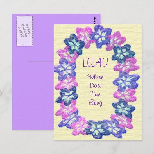 Luau Lei Briefkaart (Voorkant / Achterkant)