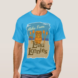 Luau Lonnies Fun Fictional Tiki Bar Cartoon T-shirt