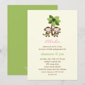 Luau Monkeys Engagement Party of Shower Invitation Kaart (Voorkant / Achterkant)
