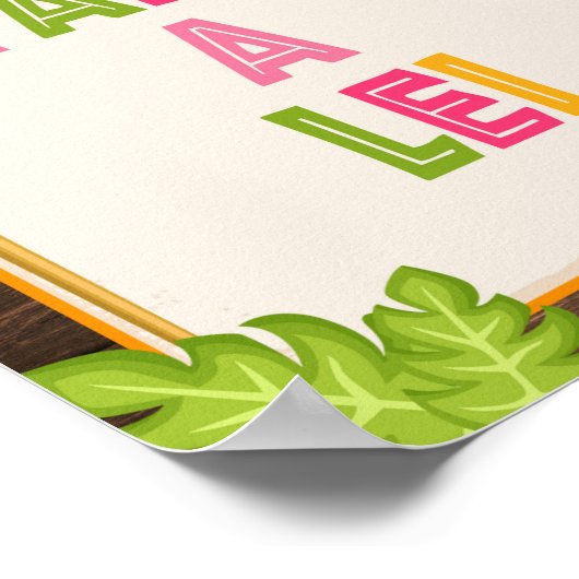Luau Neem een Lei Bord Poster (Hoek)