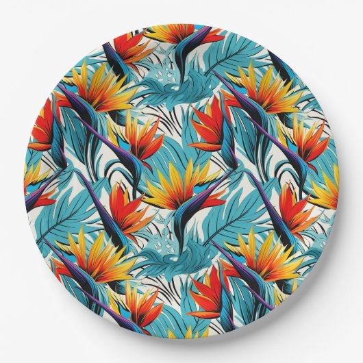 Luau Paradijsvogel  Papieren Bordje (Voorkant)