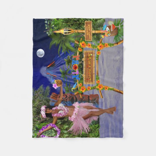 LUAU PARTIJ FLEECE DEKEN (Voorkant)