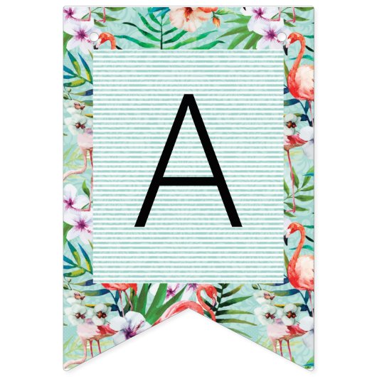 Luau Party Banner | Flamingo's en palmen (Derde vlag)