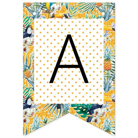 Luau Party Banner | Toucans & Ananas (Derde vlag)