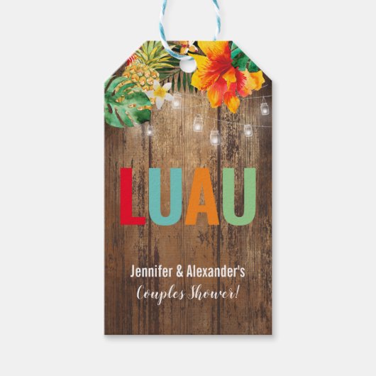 Luau Party Cadeaulabel (Voorkant)