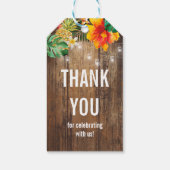 Luau Party Cadeaulabel (Achterkant)